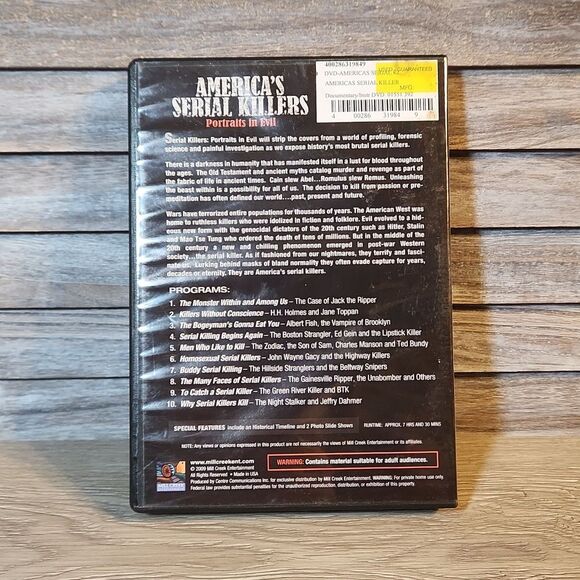 America's Serial Killers Portraits in Evil dvd set 10 part journey into Darkness - Picture 2 of 3